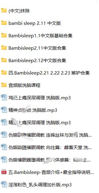 Bambi Sleep中文加强版+嫉妒合集+英文版[催眠音声/控制力差者禁听]