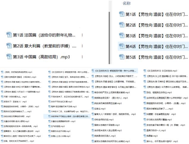 陈迷ASMR剧情姐姐音声：温柔御姐系65首沉浸式助眠合集 [65v/656MB]