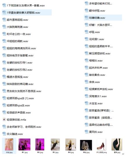 十二点小师妹ASMR御姐音全集：满汉全席剧情+沉浸助眠音声[33A+24A+8P]